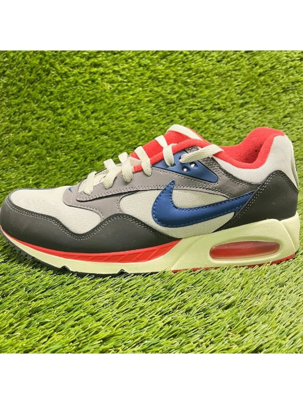 Nike Air Max Correlate Womens Size 9.5 Gray Red Athletic Running Shoes Sneakers